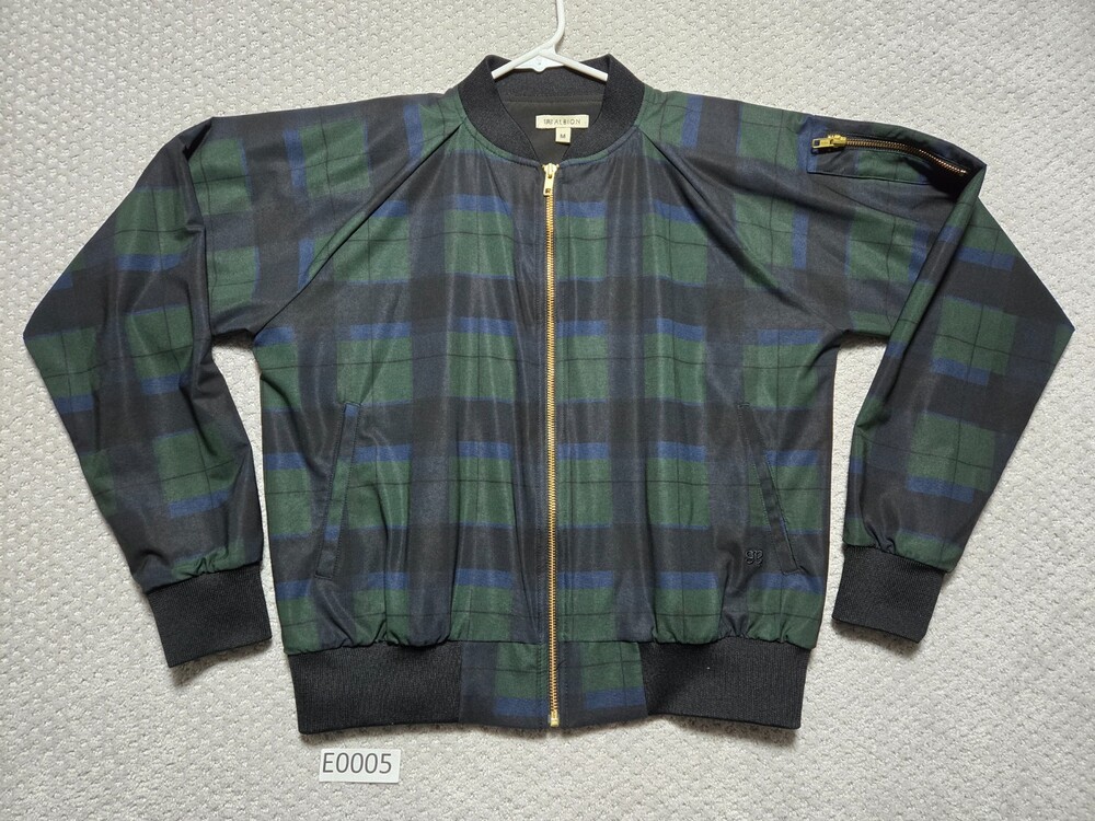 Albion Bomber Jacket ~ Green Blue Black Plaid ~ Women’s Medium